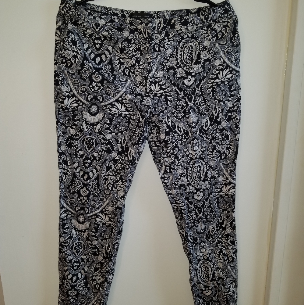 MNG Collection paisley slacks
